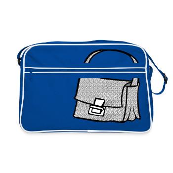 sac à dos valise sac à dos porte-documents125 - Sac Retro - bleu/blanc - Devant
