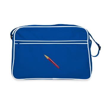 Pencil | pencil | Crayon - Retro Bag - blue/white - Front