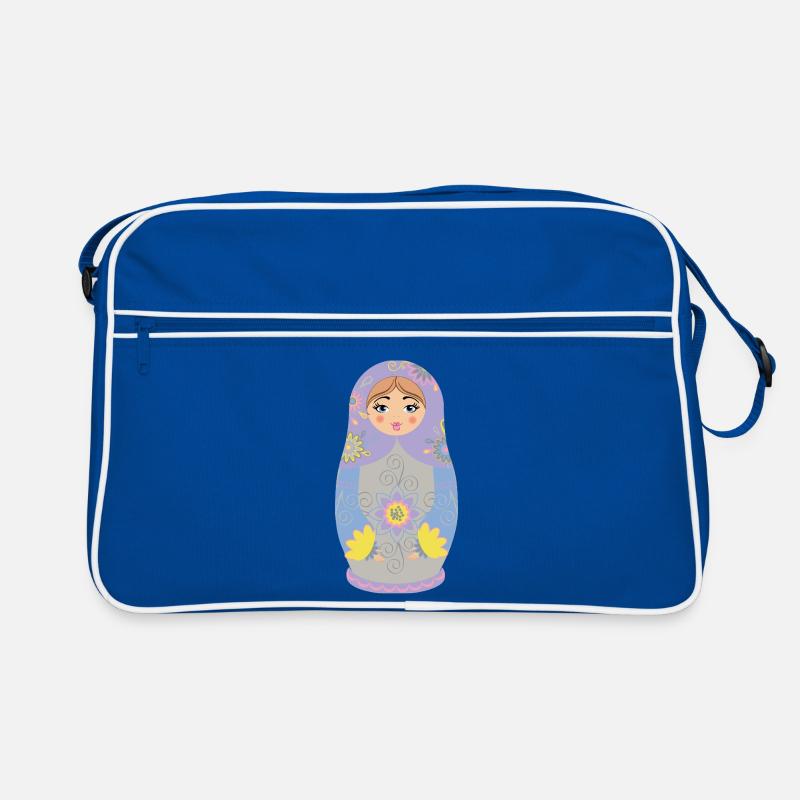 Illustration de poupée matriochka colorée Sac Retro