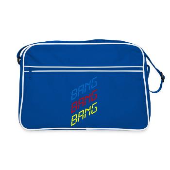 Bang Bang Bang – Fête, musique et ambiance de club - Sac Retro - bleu/blanc - Devant