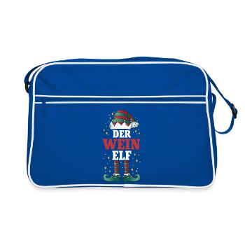 Noël L’Elfe du Vin - Sac Retro - bleu/blanc - Devant
