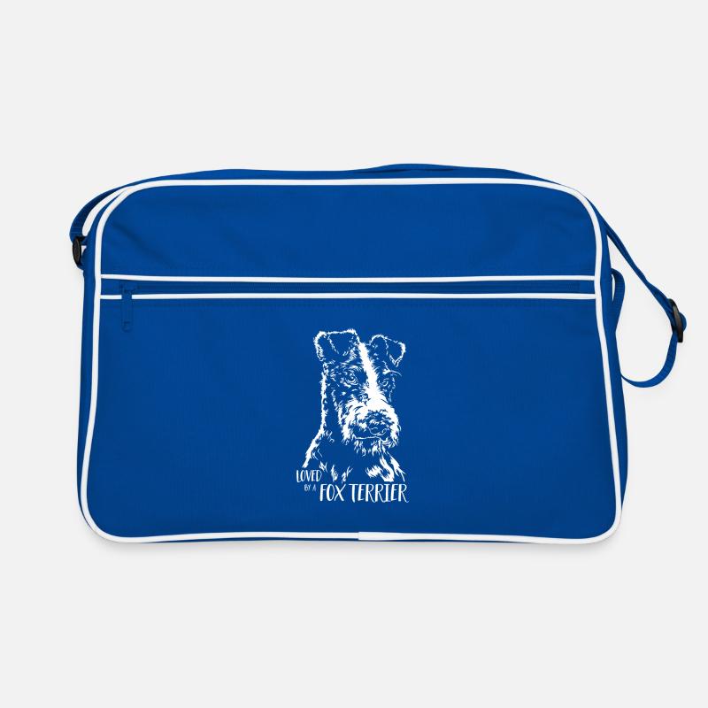 Loved by a Fox Terrier Hundespruch Wilsigns Retro Tasche