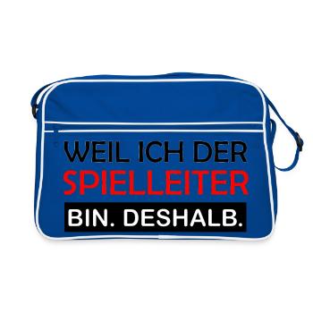 Parce que je suis le maître du jeu, c’est pour ça que le jeu de rôle - Sac Retro - bleu/blanc - Devant