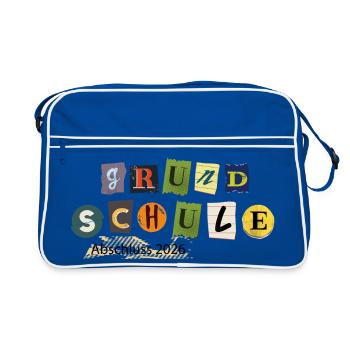 Schulabschluss 2026 - Retro Tasche - Blau/Weiß - Vorne