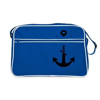 La famille - Sac Retro - bleu/blanc - Devant