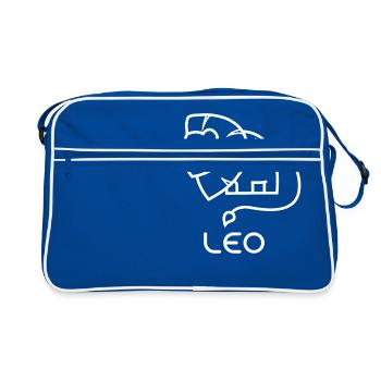 Leo Leo cadeau Septembre Août - Sac Retro - bleu/blanc - Devant