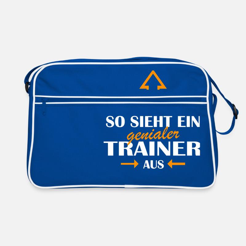 GENIALER Trainer - Retro Tasche - Blau/Weiß