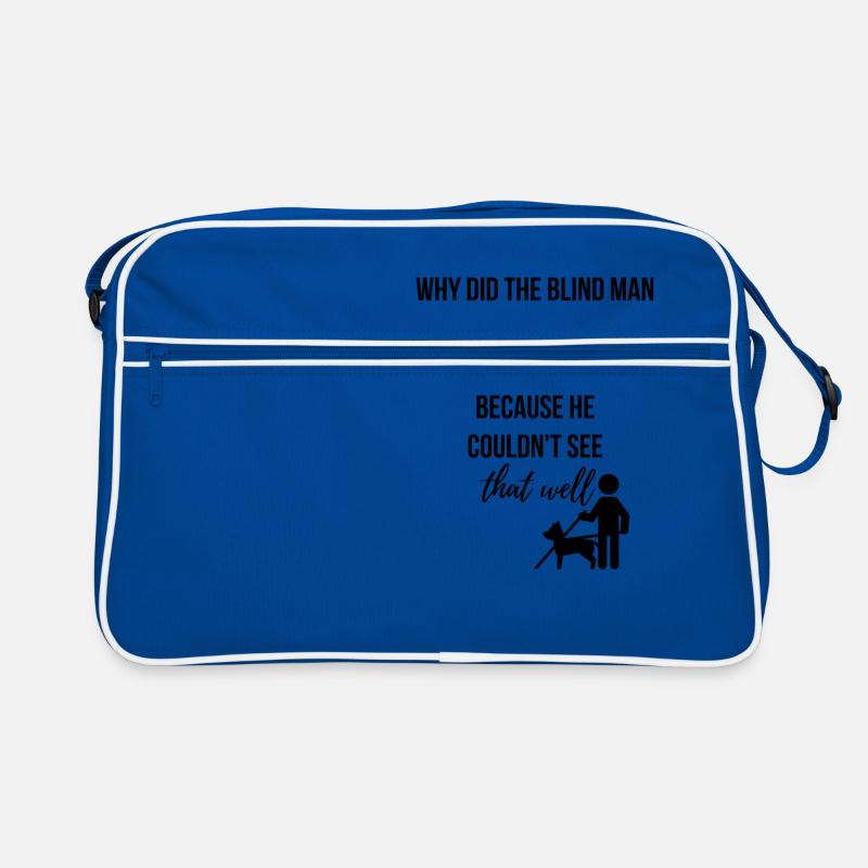 Blind man fall into the well - Retro Tasche - Blau/Weiß