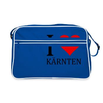 I love Carinthie cadeau Autriche Idée - Sac Retro - bleu/blanc - Devant