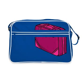 sac à dos valise sac à dos porte-documents122 - Sac Retro - bleu/blanc - Devant