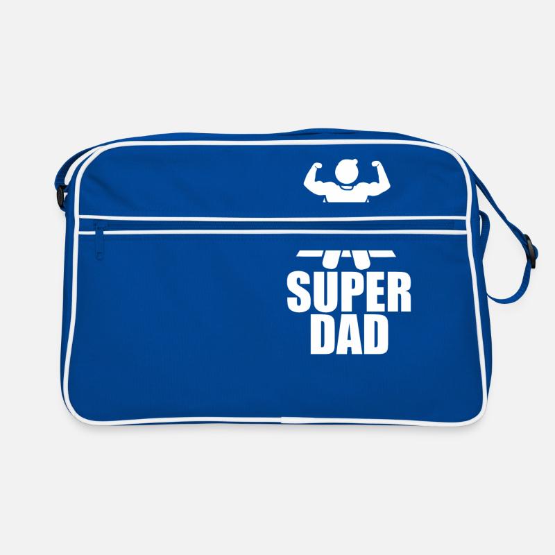 "SUPER DAD" Tshirt - gift idea Retro Bag