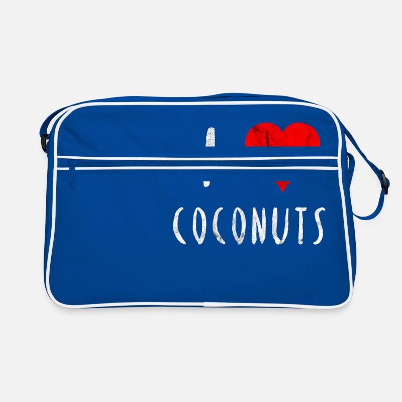 J'adore Coconuts coco idée cadeau coeur rouge Sac Retro