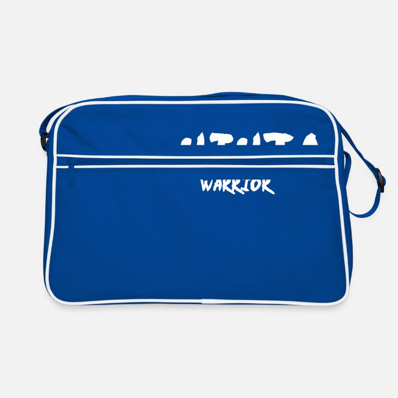 ninja warrior shirt - Retro Bag - blue/white