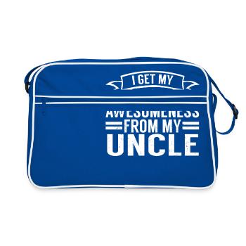 Uncle Awesomeness Gift T-shirt - Retro Tasche - Blau/Weiß - Vorne