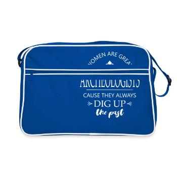 Chercheur de jeux de mots sur l'archéologie Frauenwitz Women - Sac Retro - bleu/blanc - Devant