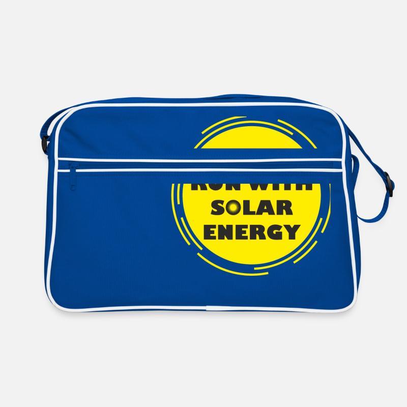 course drôle avec la conception de l'énergie solaire Sac Retro
