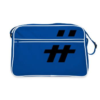 Hashtag - Retro Tasche - Blau/Weiß - Vorne