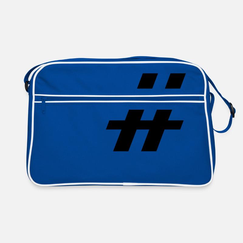 hashtag - Sac Retro - bleu/blanc