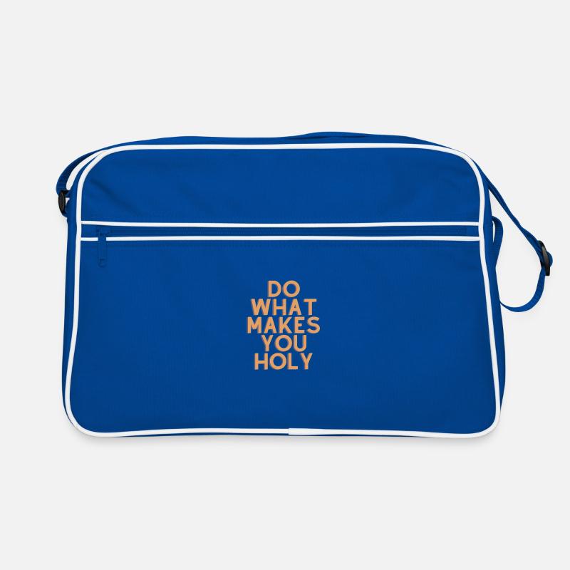 Faites ce qui vous rend saint - Citation chrétienne Sac Retro