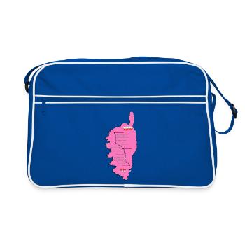 Carte GR20 rose - Sac Retro - bleu/blanc - Devant