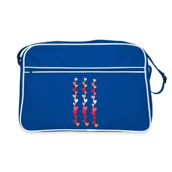 chaîne de cœur 3 fois - Sac Retro - bleu/blanc - Devant
