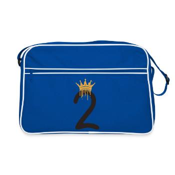 1 - Retro Tasche - Blau/Weiß - Vorne