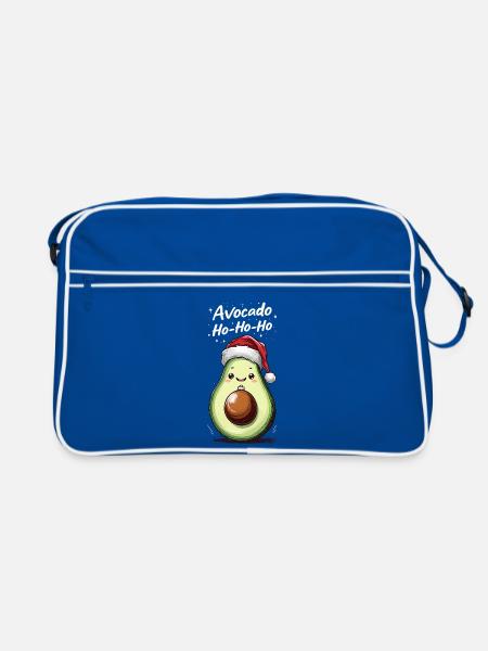 Avocado Weihnachten Geschenk - Retro Tasche - Blau/Weiß