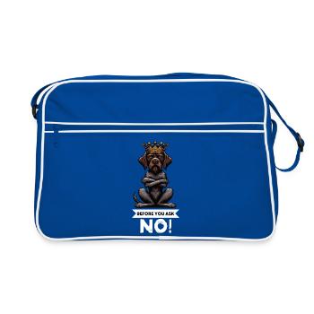 Before You Ask German Wirehaired Wire Hair Holder - Retro Bag - blue/white - Front