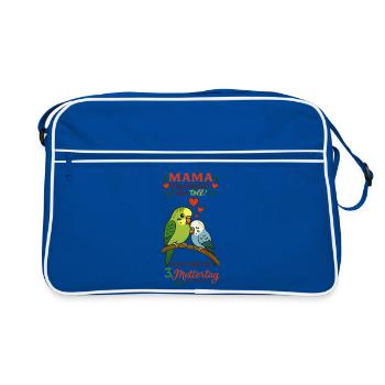 3. Muttertag - Retro Tasche - Blau/Weiß - Vorne
