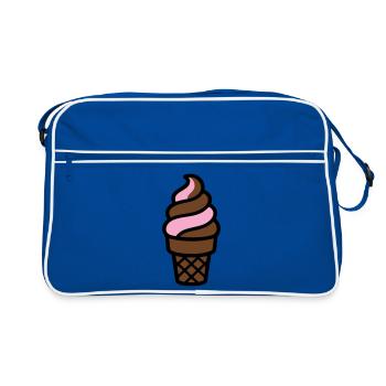 Softeis Eiswaffel Logo - Retro Bag - blue/white - Front