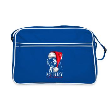 Santa TOSA INU Joyeux Noël Chiens Wilsigns - Sac Retro - bleu/blanc - Devant