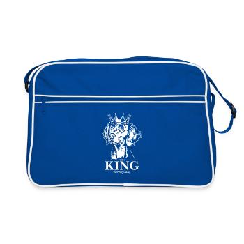 Weimaraner Longhair King of everything Wilsigns - Retro Bag - blue/white - Front