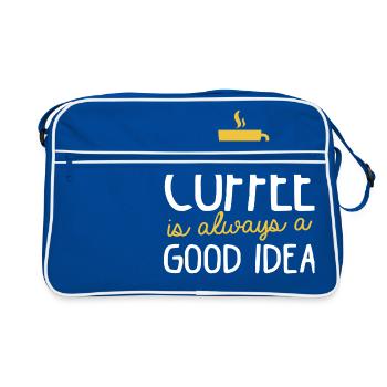 Kaffee coffee is always a good idea gute Idee - Retro Bag - blue/white - Front
