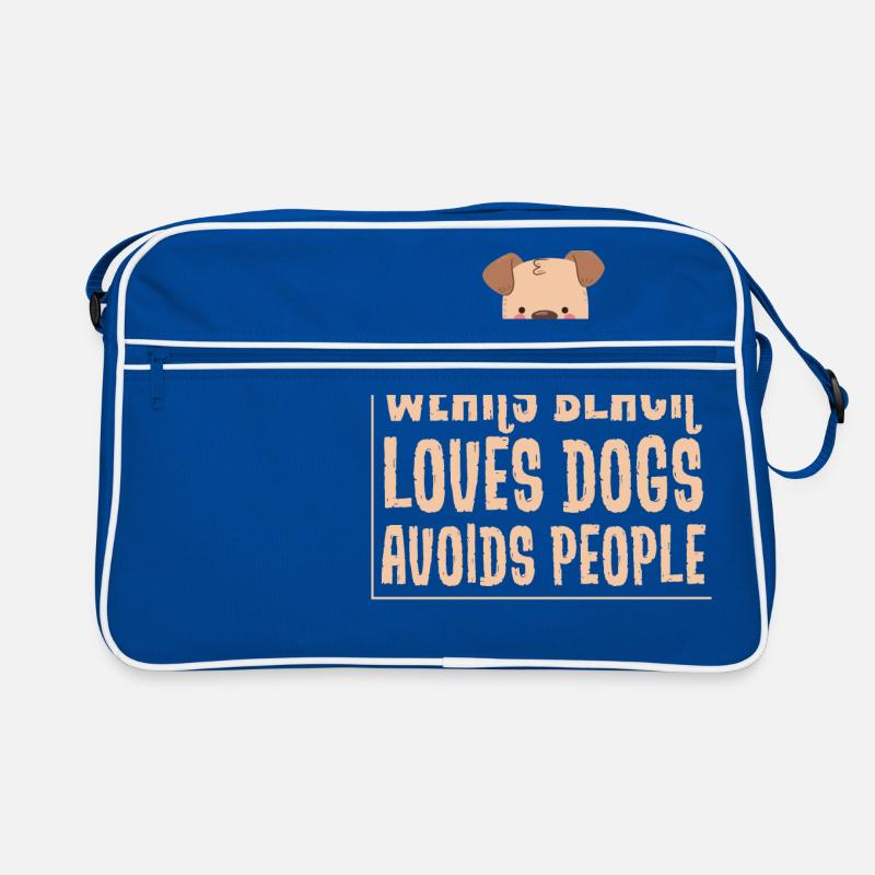 Porter noir - chiens d'amour - éviter que les gens Sac Retro