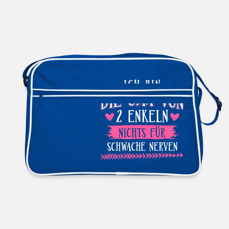 Oma Shirt · Großmutter · 2 Enkel · schwache Nerven Retro Tasche