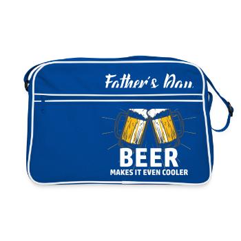 Papa Chemise · Parents · Fête des Pères · Beer geiler - Sac Retro - bleu/blanc - Devant