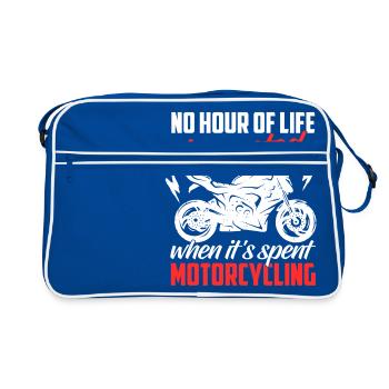 Chemise de moto · Superbike · Biker · gaspillé - Sac Retro - bleu/blanc - Devant