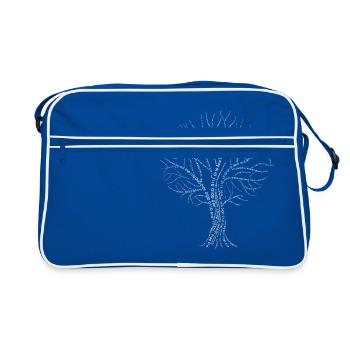 Binary Tree Zero One Code Gift Branch Branch - Retro Bag - blue/white - Front