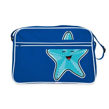 étoile de mer - Sac Retro - bleu/blanc - Devant