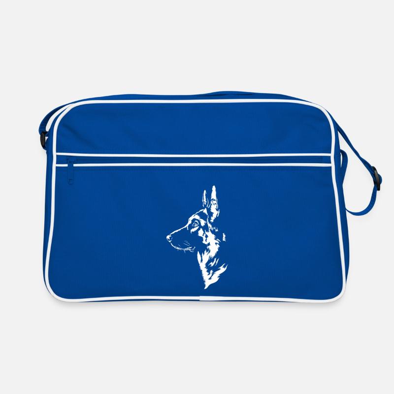 Deutscher Schäferhund Hund Hunde Wilsigns Retro Tasche
