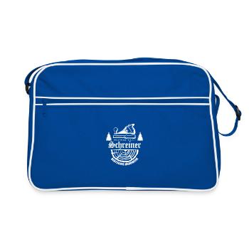 Professionnel Menuisier Bois - Sac Retro - bleu/blanc - Devant