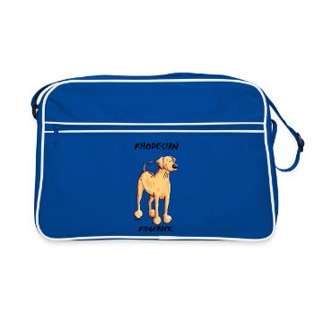 Rhodesian Ridgeback Chien - Sac Retro - bleu/blanc - Devant
