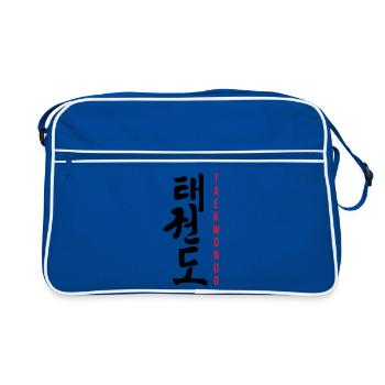 Taekwon-Do / Taekwondo / Taekwondoin / Art Martial - Sac Retro - bleu/blanc - Devant