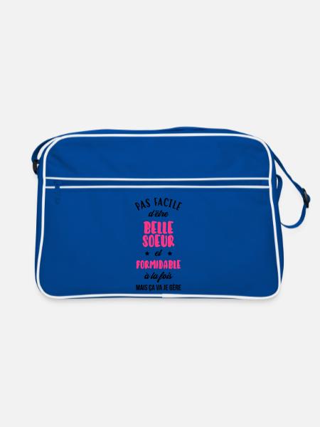 Belle Beau-Frère / Belle-Sœur / Beau Frere / Belle - Sac Retro - bleu/blanc - Devant