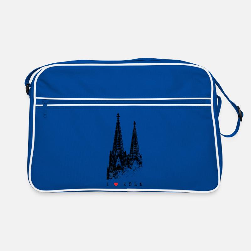 I Love Cologne Cologne Skyline Cologne Cathedral Silhouette Retro Bag
