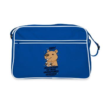Sorry! Capybara ate my homework - Retro Bag - blue/white - Front