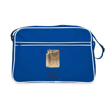 Conception de bonbonne en or liquide - Sac Retro - bleu/blanc - Devant