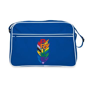 Pride Rainbow T-Shirt CSD Parade Diversity - Retro Bag - blue/white - Front