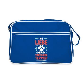 J’adore mon Yorkshire Terrier - Sac Retro - bleu/blanc - Devant