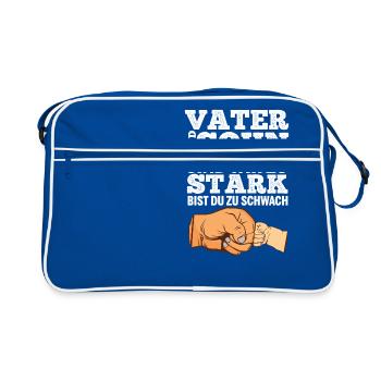 VATER UND SOHN - Retro Tasche - Blau/Weiß - Vorne
